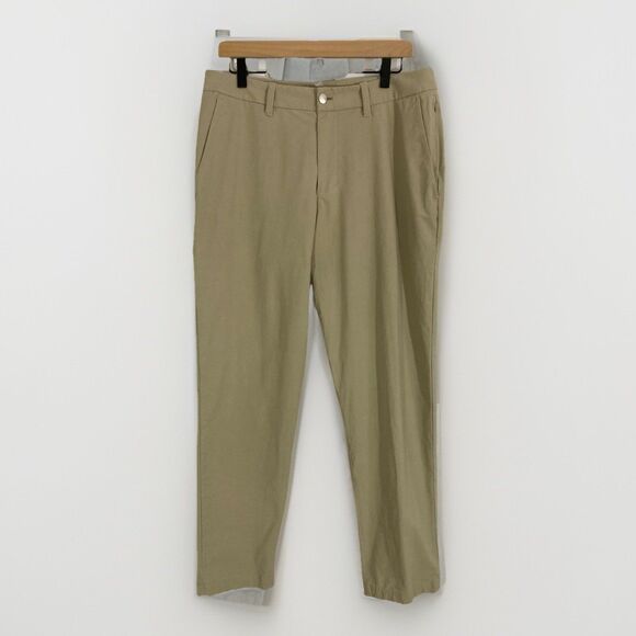 Lululemon ABC Pants Men’s 32 Tan Warpstreme Relaxed Fit Golf Athleisure - Picture 1 of 11